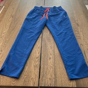 Women's fig winning blue yola scrub pants size medium tall